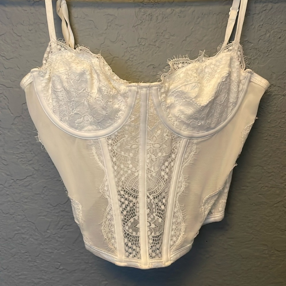 White Lace Corset Top